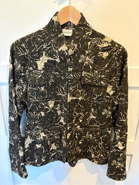 Chico's Embroidered Zip Up Jacket